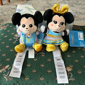 Disney’s 50th anniversary wish  set of two Minnie and Mickey Apx5”